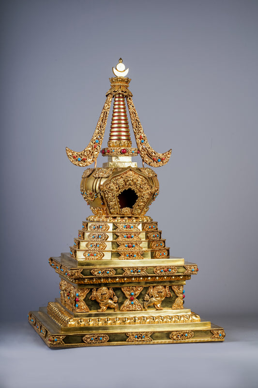 22 inch/ 56 cm Stupa of Reconciliation | དབྱེན་ཟླུམ་མཆོད་རྟེན།